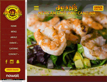 Tablet Screenshot of juanscafeandcantina.com